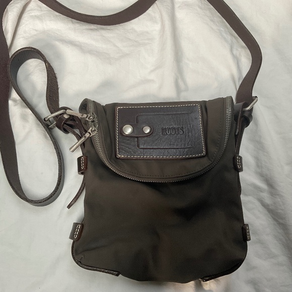 Roots Nylon and Leather Crossbody Bag - Picture 1 of 11